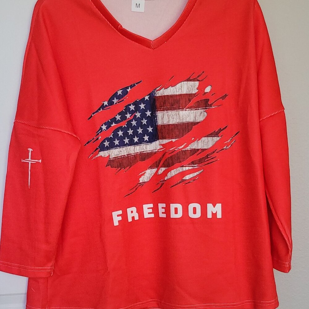 FREEDOM Long-sleeved T-shirt, NEW